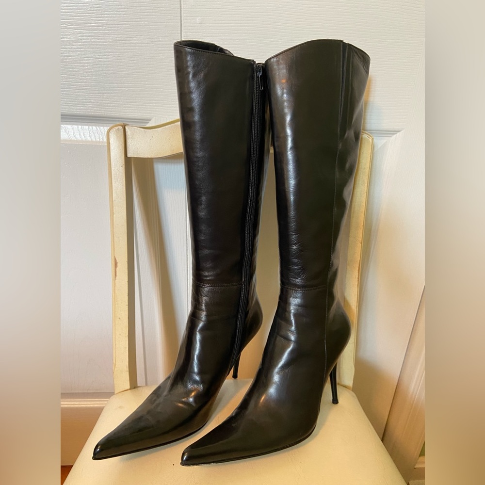 Maria Cristina made in Italy Nappa  leather, black, size 40, boutique, NWT